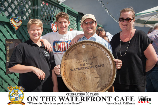 On the Waterfront Cafe’s owners Stefan and Susi Bachofner with their sons Michael and Lucas. Missing from this photo is their oldest daughter Alice. 