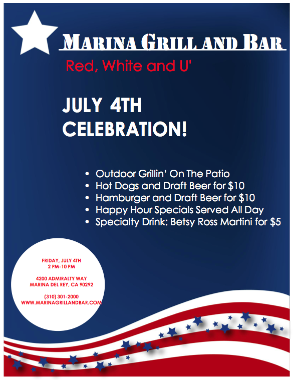 » July 4th Celebration at Marina Grill and Bar
