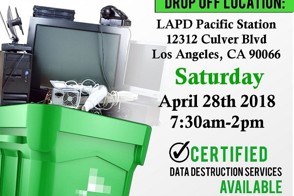 LAPDFlyer 2018EwasteFundraiserResized600